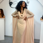 Iman cape dress