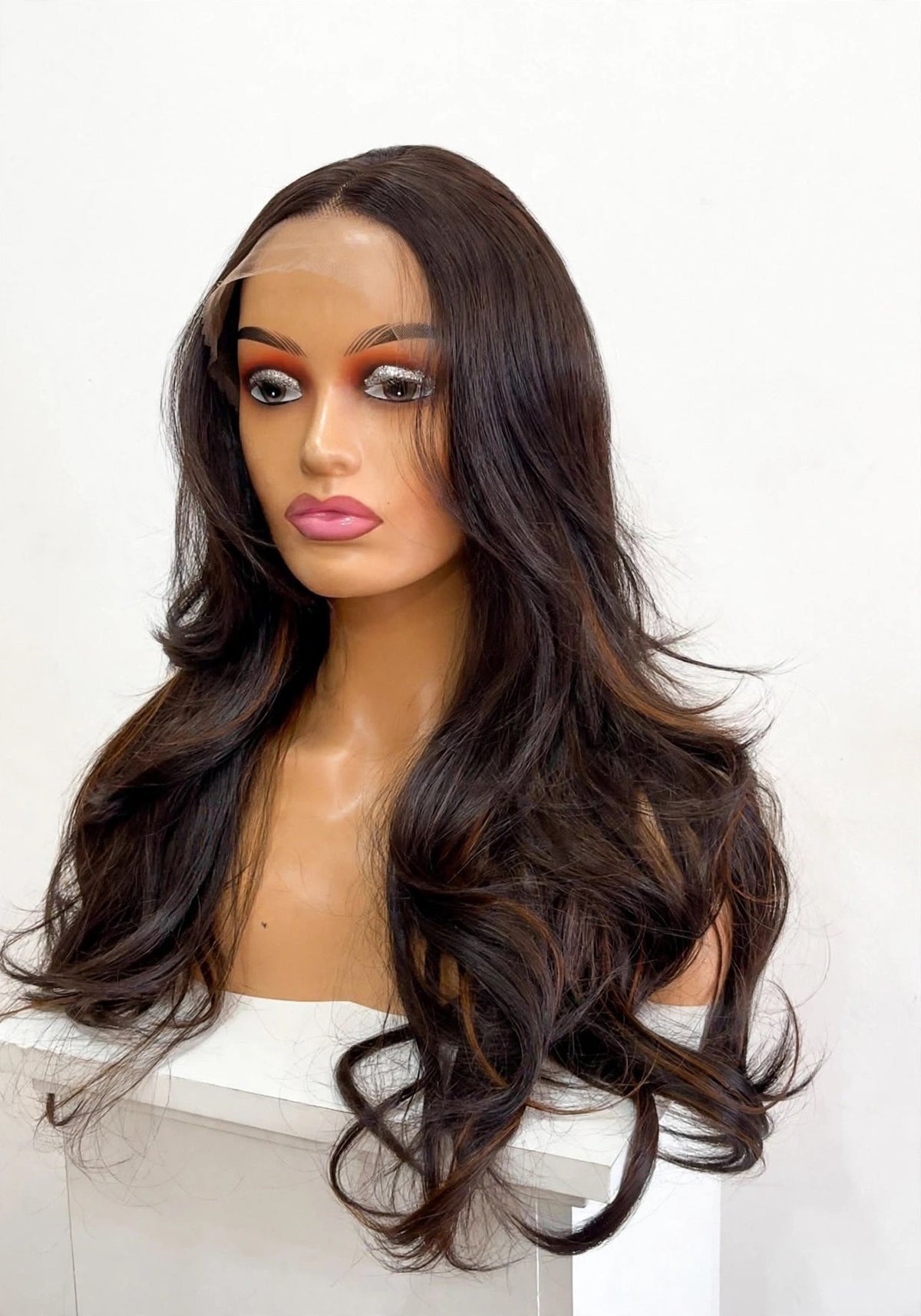 Layered chestnut luxe 22’ bodywave