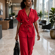 Scarlet boss babe set