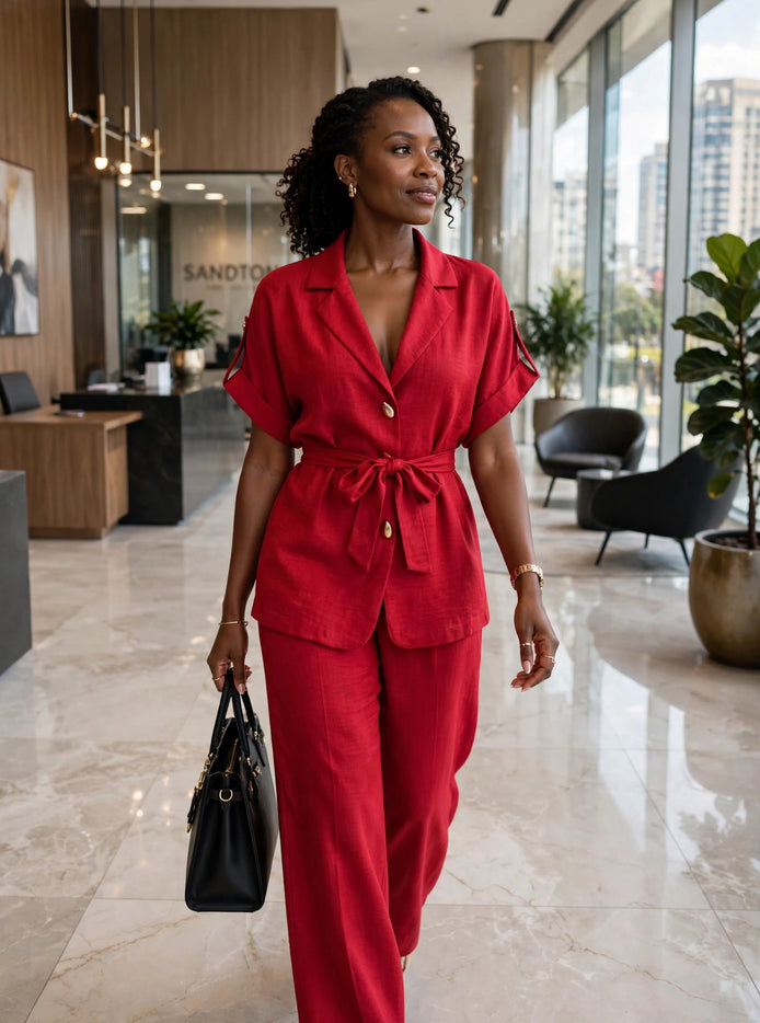 Scarlet boss babe set